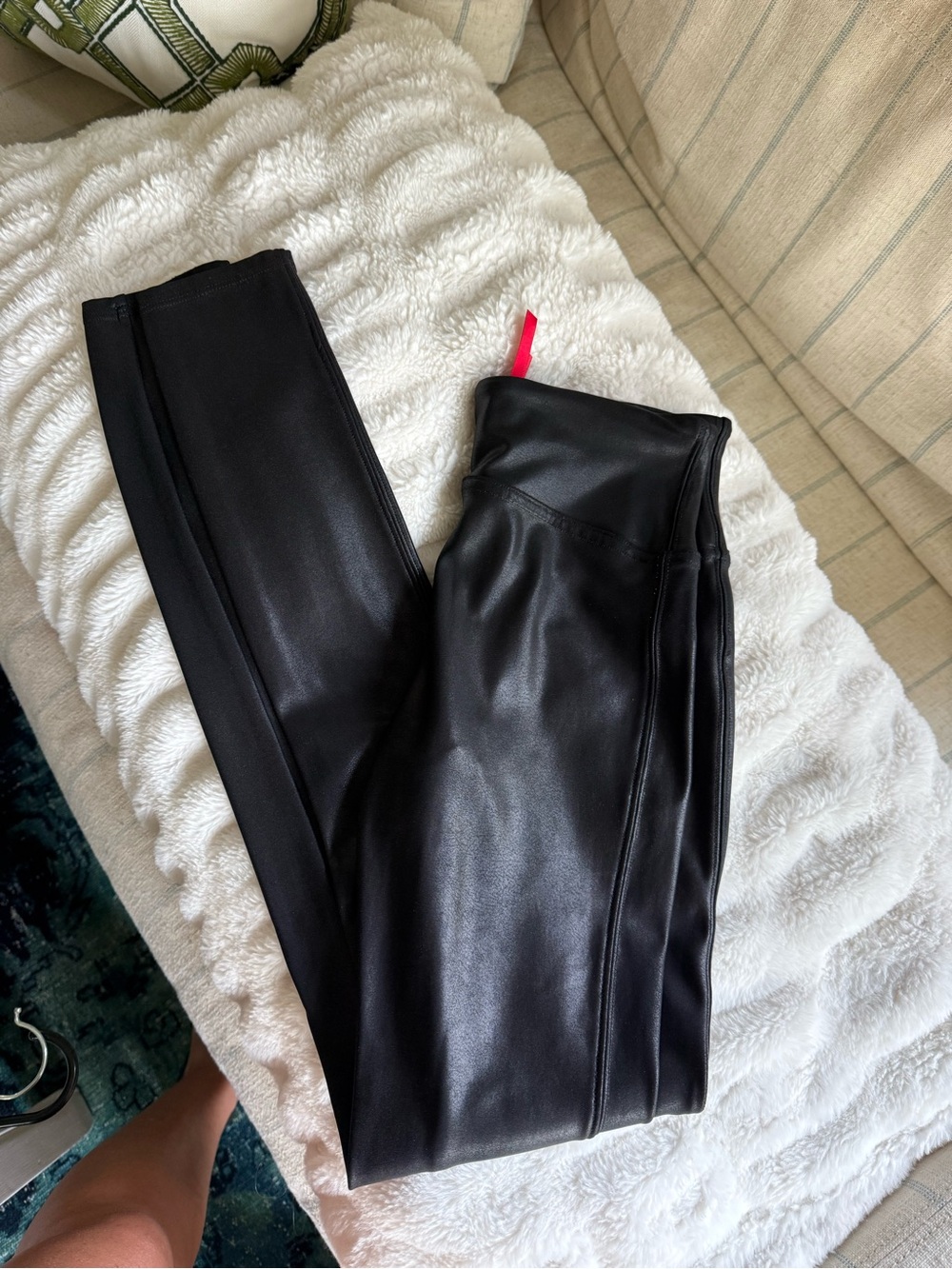 SPANX Faux Leather Leggings - Black